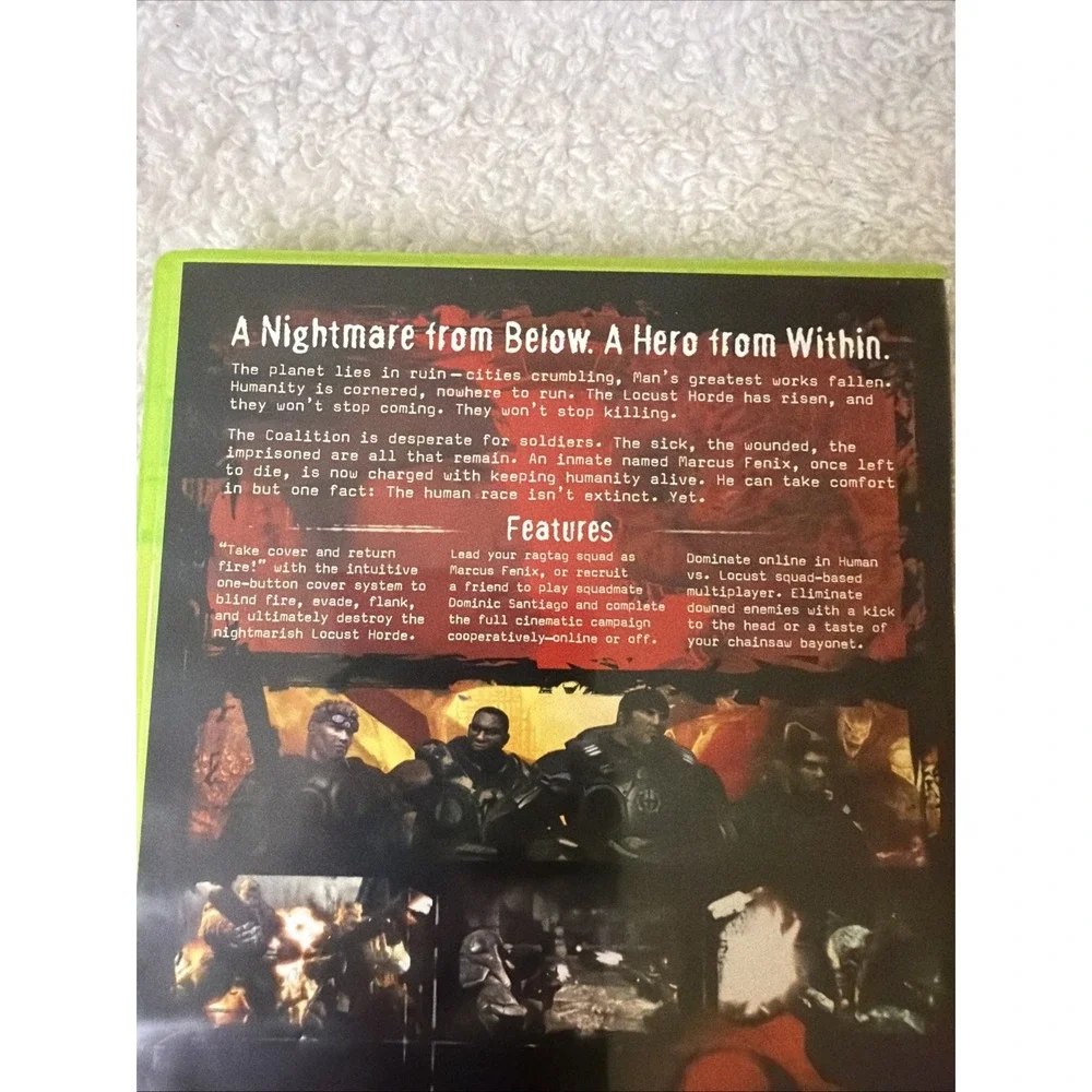 Gears of War Microsoft Xbox 360 Complete CIB Mature 2006 Epic Video Game